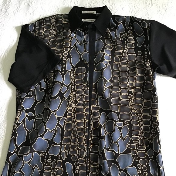 Moda Bianco Men's Microsuede Dress Shirt - Picture 1 of 2